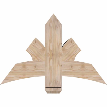 Ekena Millwork Davenport Smooth Timber Gable Bracket, Douglas Fir, 36"W x 24"H x 5 1/2"D x 5 1/2"F, 16/12 Pitch GBW036X24X0606DAV00SDF